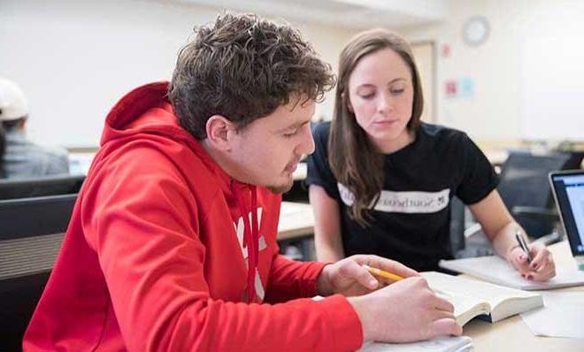 RIC students on class in Gaige Hall